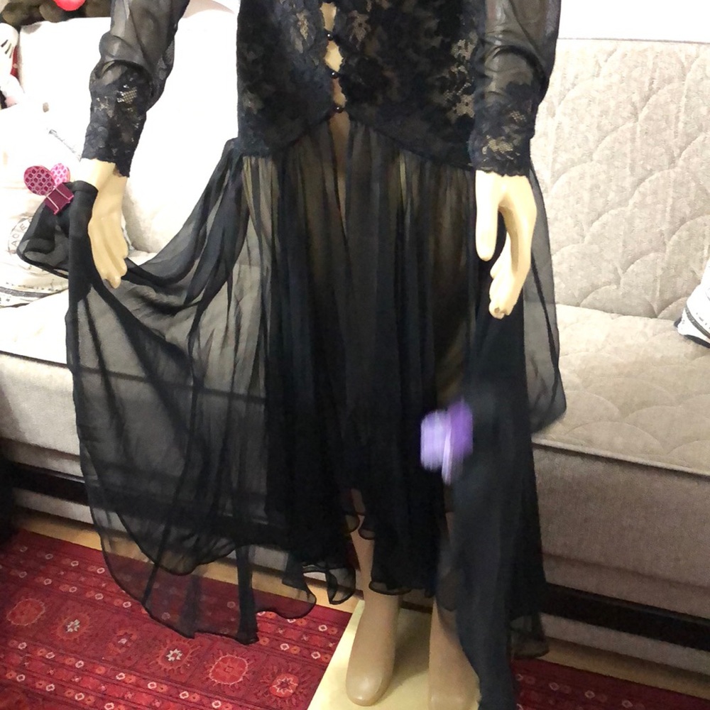 🌺🌺NATORI LACE ROBE - NIGHTGOWN SUZE S - Picture 9 of 15